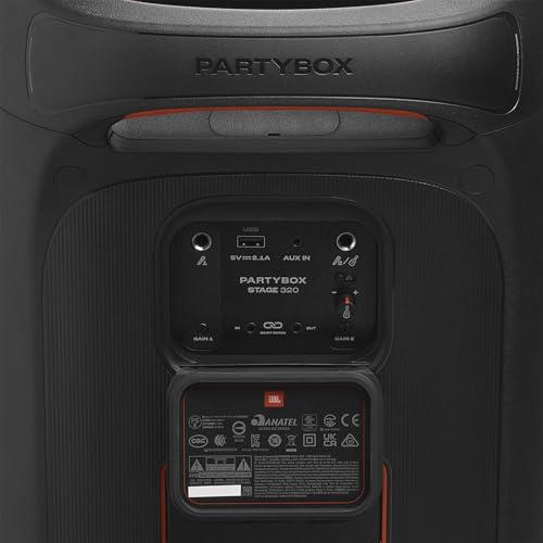 Portable Party Speaker with Telescopic Handle & Wheels (Black) A152503