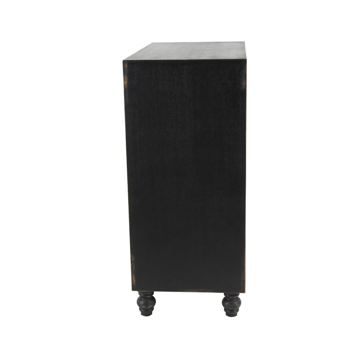 Black Wood and Metal Two-Door Cabinet U880