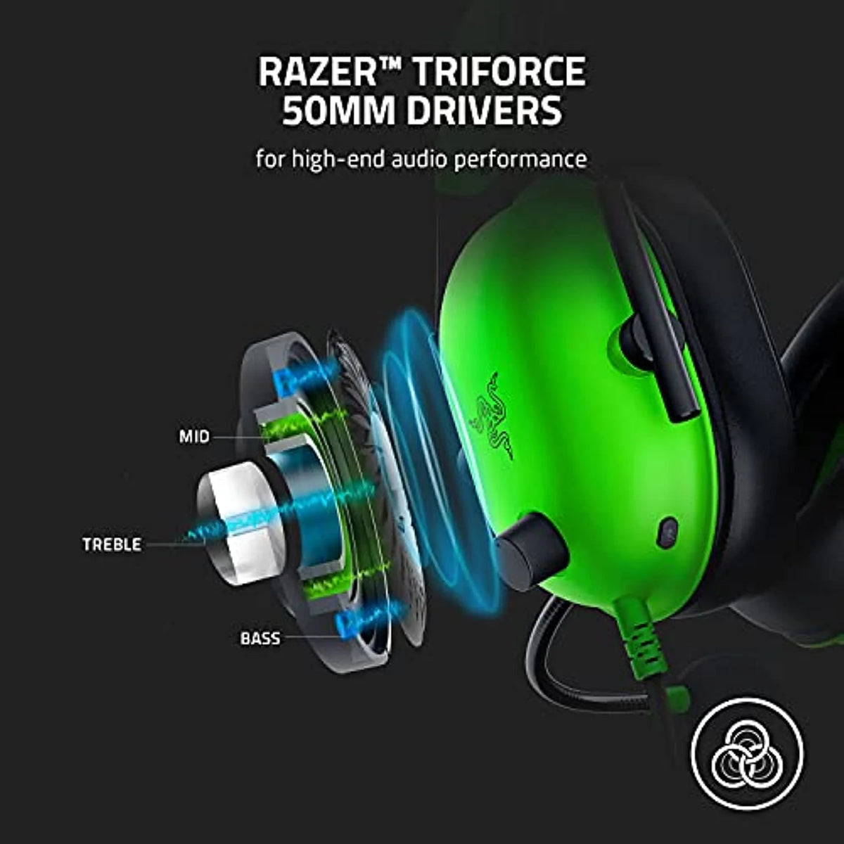 Green Gaming Headset with 7.1 Surround Sound R3351