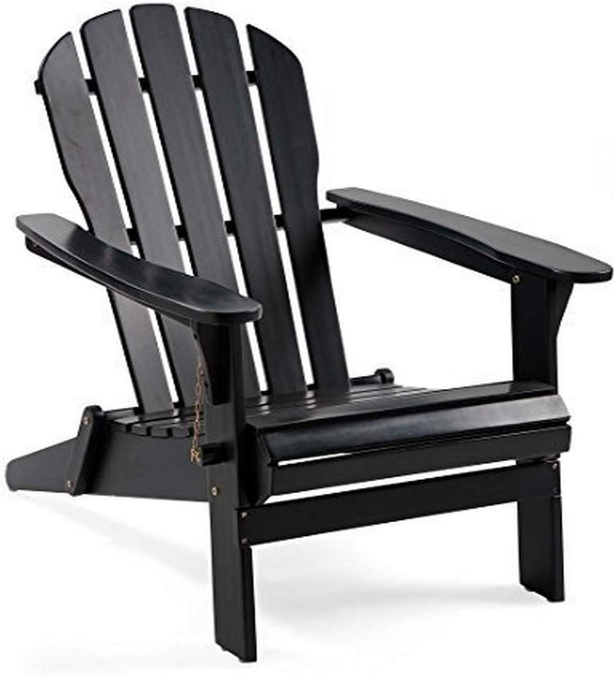 Black Foldable Eucalyptus Adirondack Chair F96521