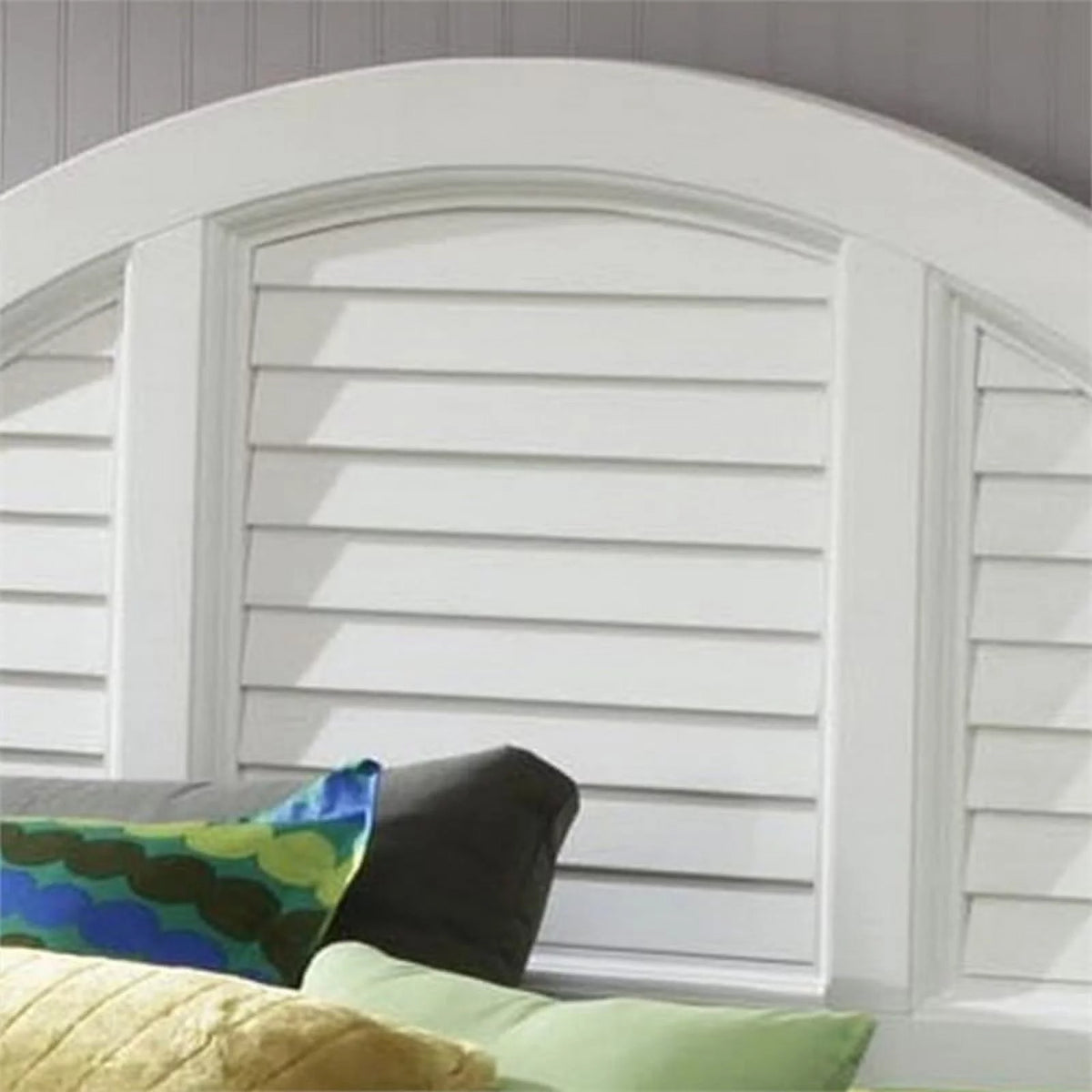 Wood Queen Headboard in Off White Z1320
