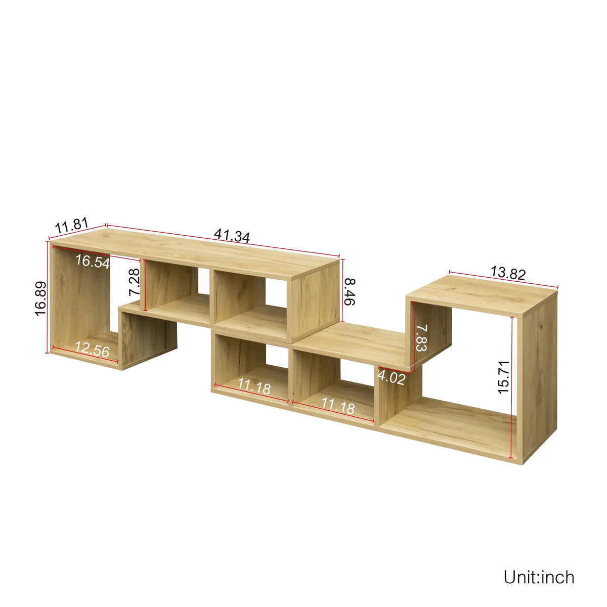 Oak L-Shaped TV Stand P2699