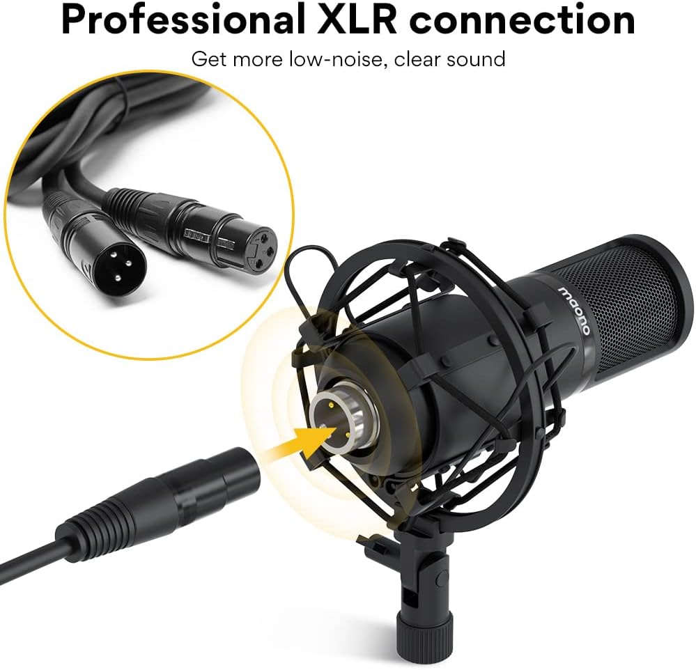 XLR Condenser Microphone Kit, Cardioid Studio Condenser Recording Mic, Pack of 2 W830442