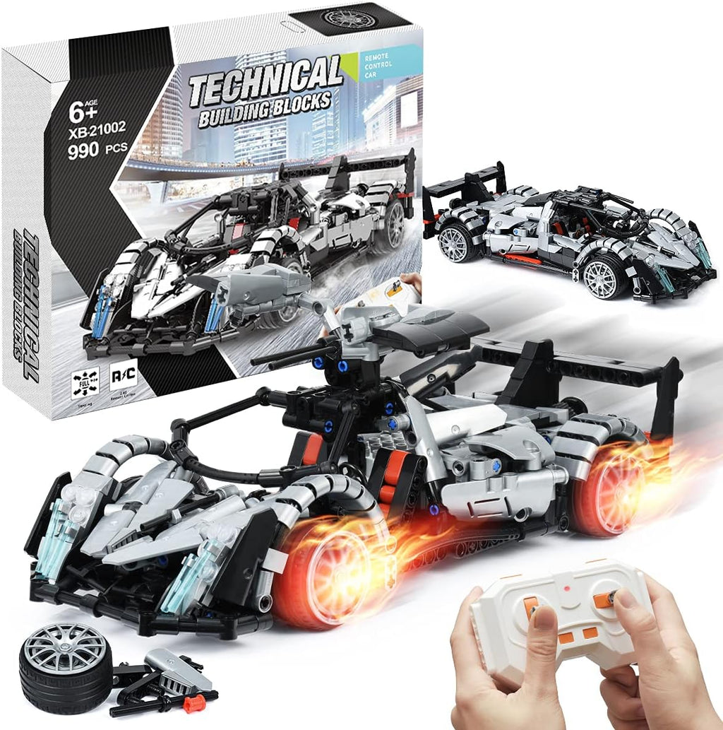 990PCS RC Car Model Kit Building Blocks Toys Remote Control Racing Car W177294