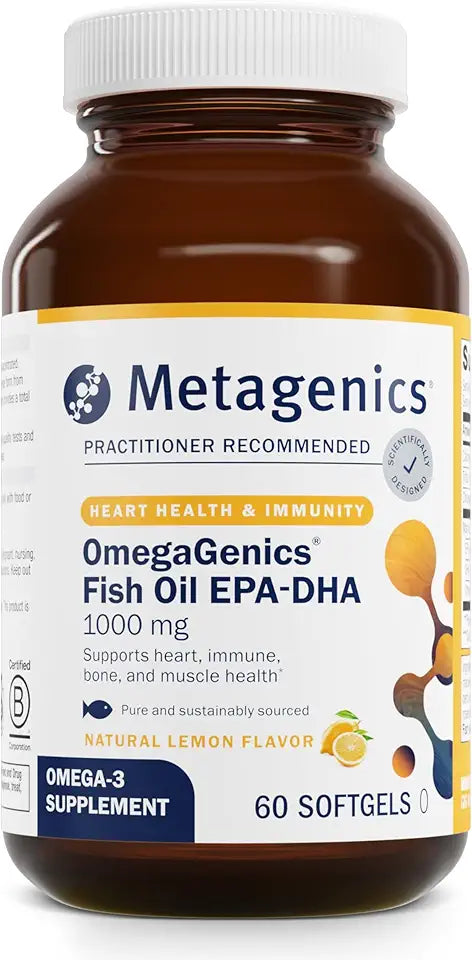 1000mg Omega 3 Fish Oil Supplement 60 Softgels M99117