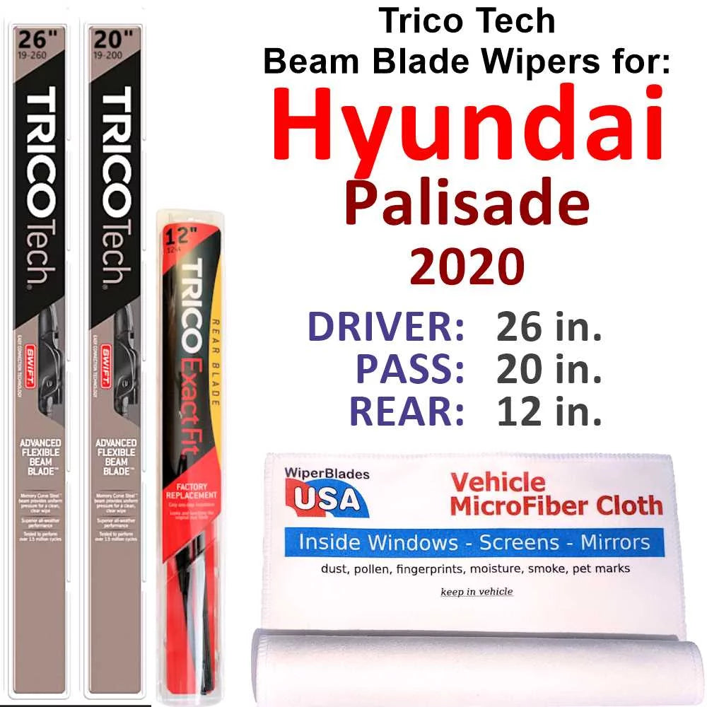 Set of 3 Beam Blade Wipers M8223