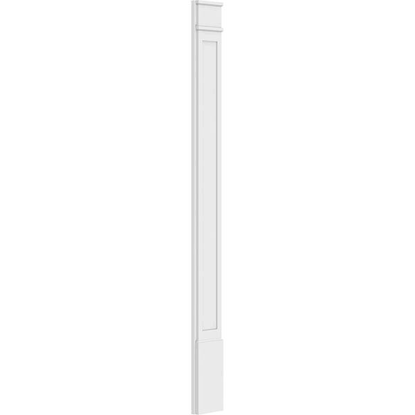 Flat Panel PVC Pilaster with Decorative Capital & Base (Pair) U152