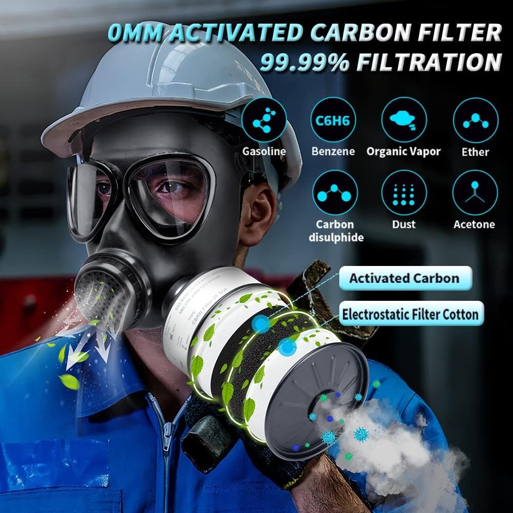 40mm Activated Carbon Filter Tactical Respirator Mask D298208