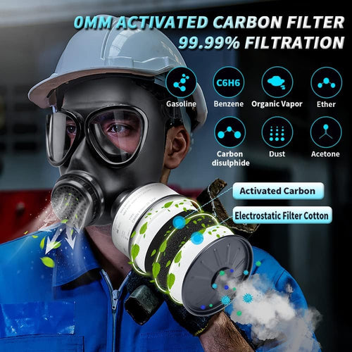 40mm Activated Carbon Filter Tactical Respirator Mask D298208