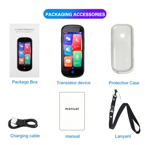 AI Voice Translator 4" HD 137 Language Instant Two-Way Photo Translation Device E5488