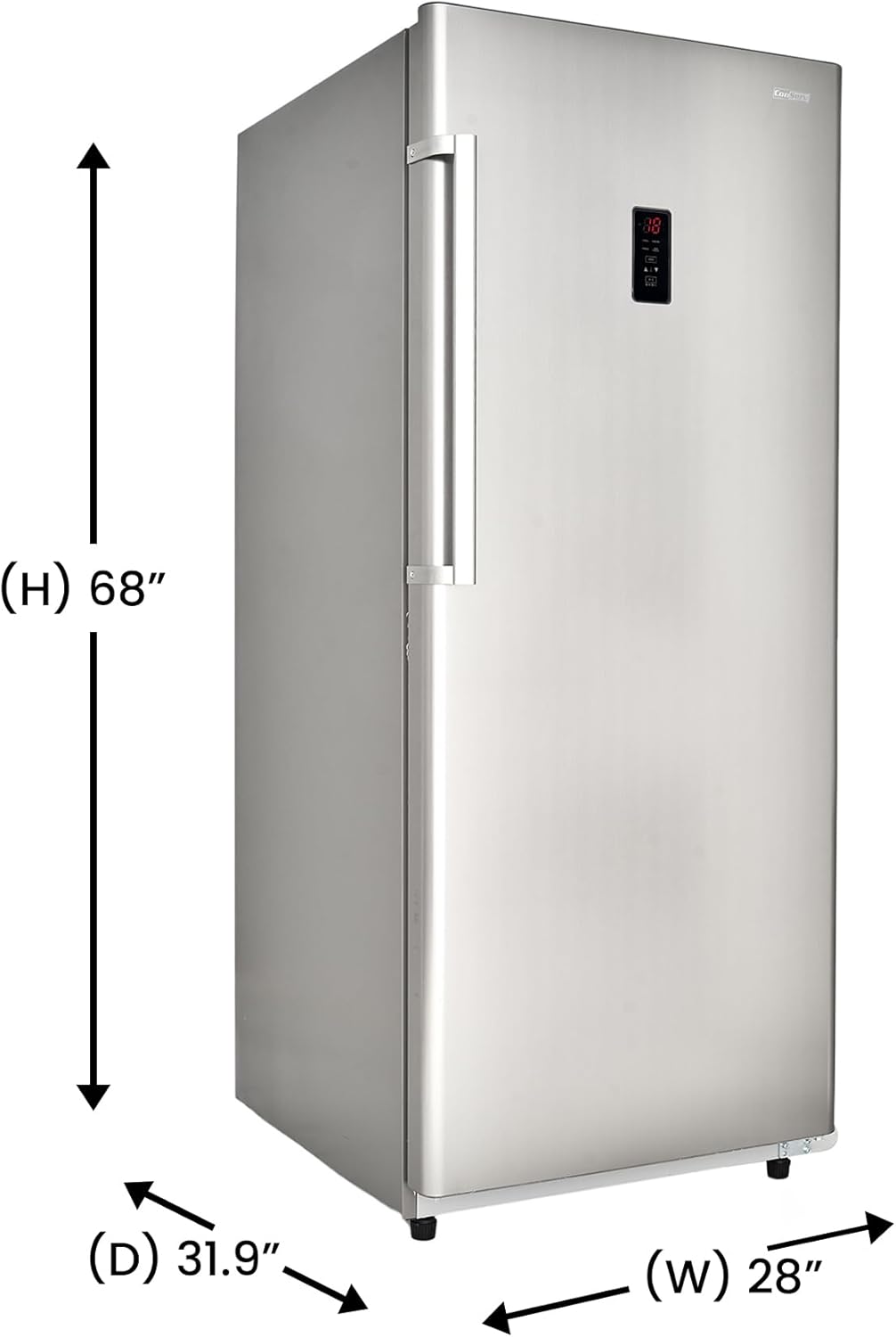 28in Wide Stainless Convertible Upright Freezer F1984