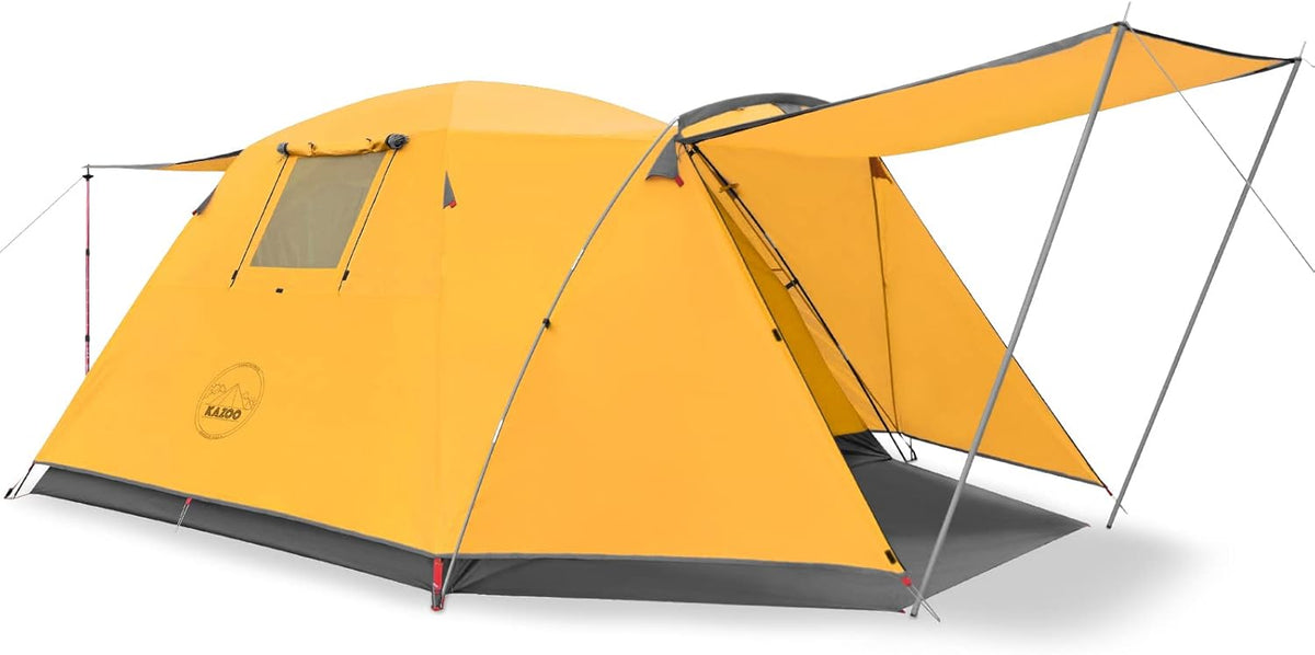 2/4 Person Waterproof Camping Tent with Porch Double Layer G390