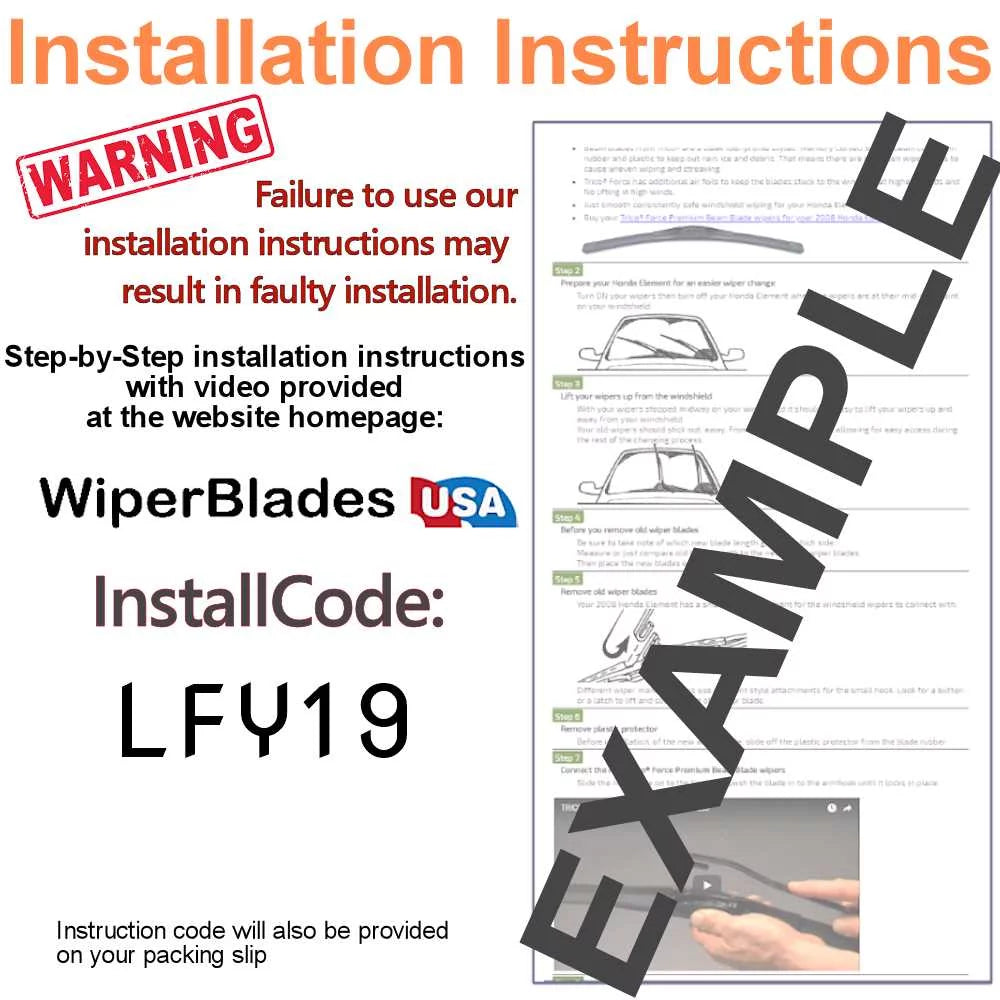 Set of 3 Beam Blade Wipers M8223