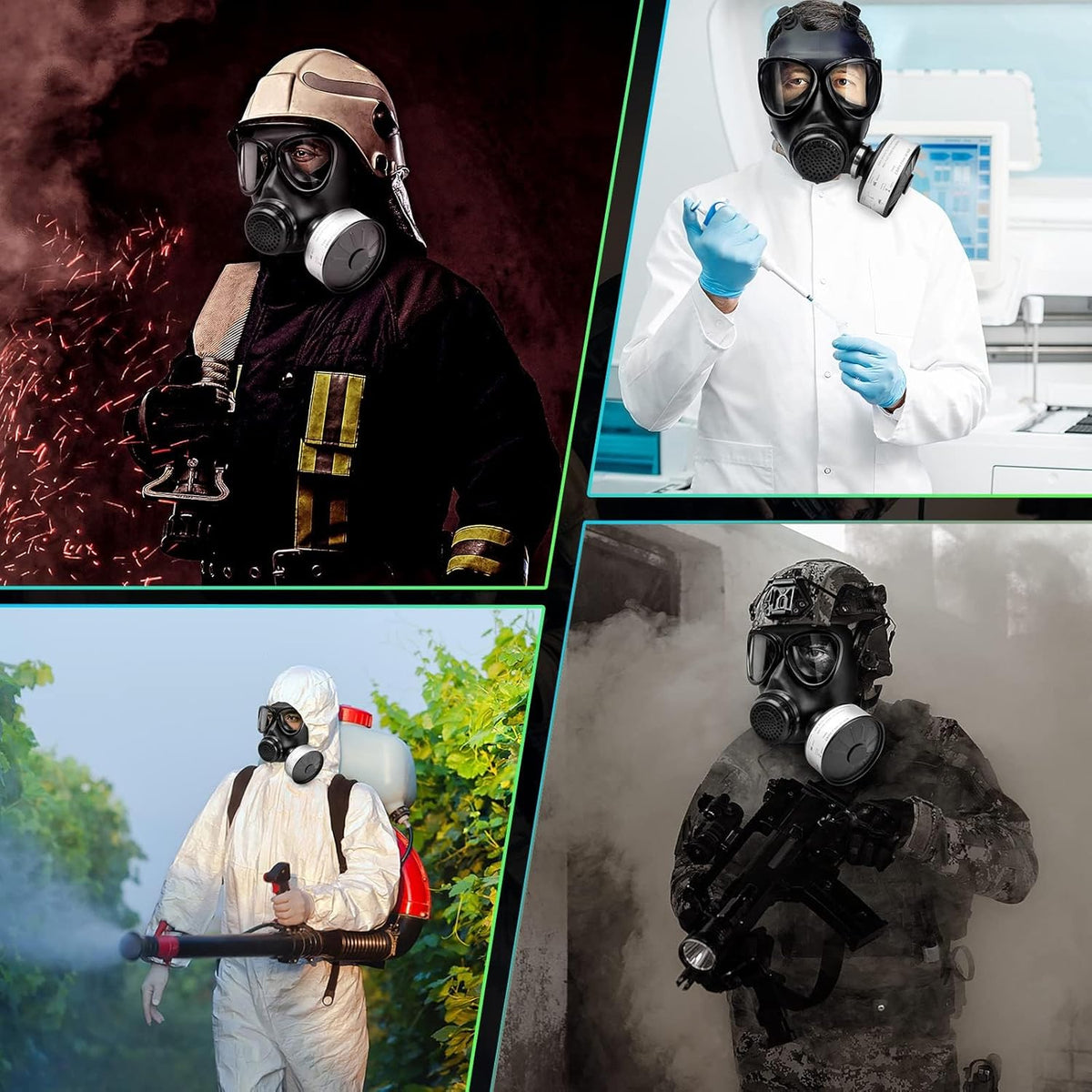 40mm Activated Carbon Filter Tactical Respirator Mask D298208