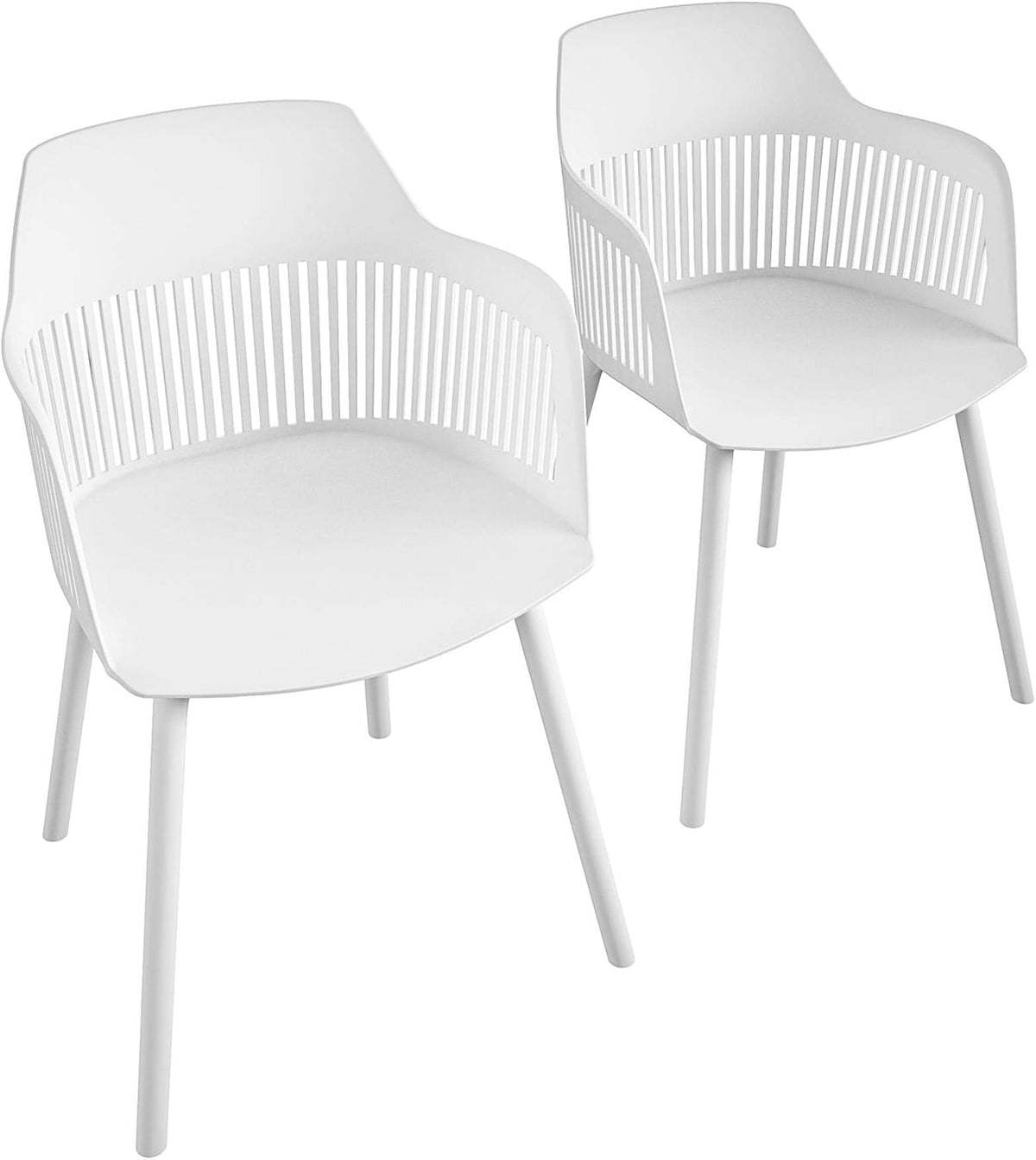 Black Resin Dining Chairs 2-Pack V8614