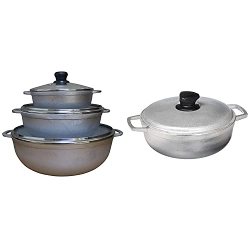 3-Piece Silver Caldero Dutch Oven Set V409613