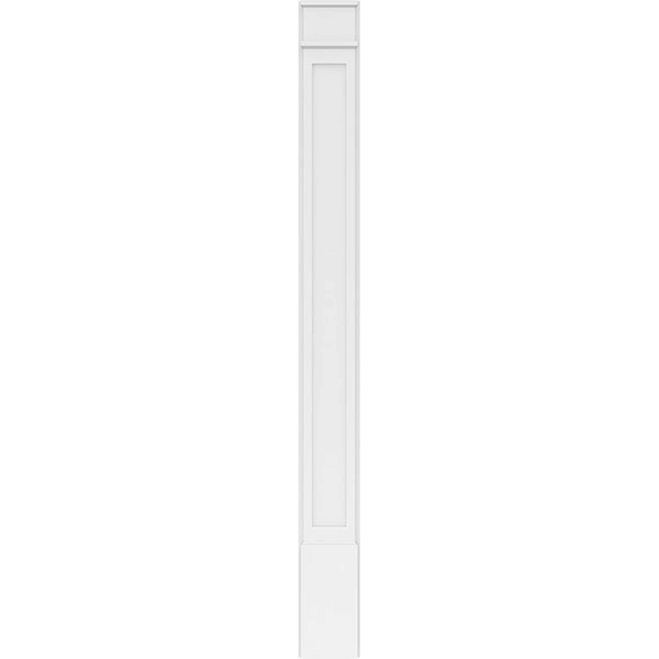 Flat Panel PVC Pilaster with Decorative Capital & Base (Pair) U152