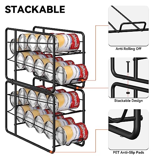4 Pack Black Stackable Can Dispenser Rack D1668