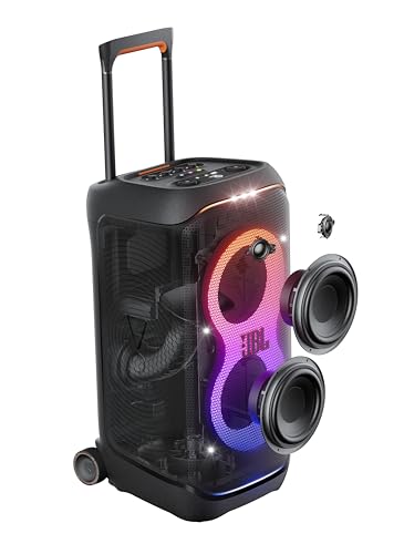 Portable Party Speaker with Telescopic Handle & Wheels (Black) A152503