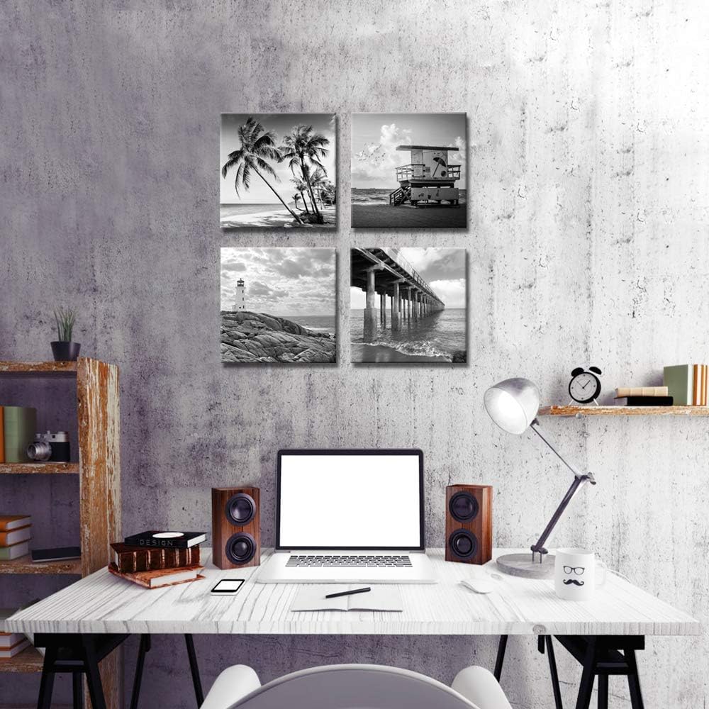 4 Piece Beach Canvas Print Wall Art E3363
