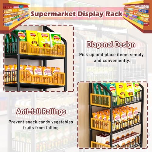 5 Tier White Display Rack with Wheels Q702328