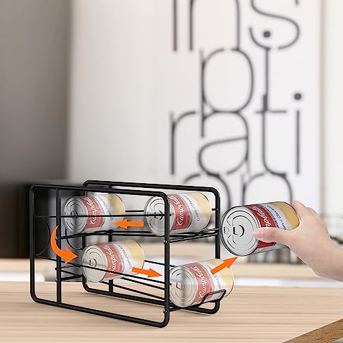 4 Pack Black Stackable Can Dispenser Rack D1668