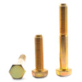 1 1/4x22-7 x 2x22 Coarse Thread Grade 8 Hex Cap Screw Alloy Steel Yellow Zinc Plated Q57938