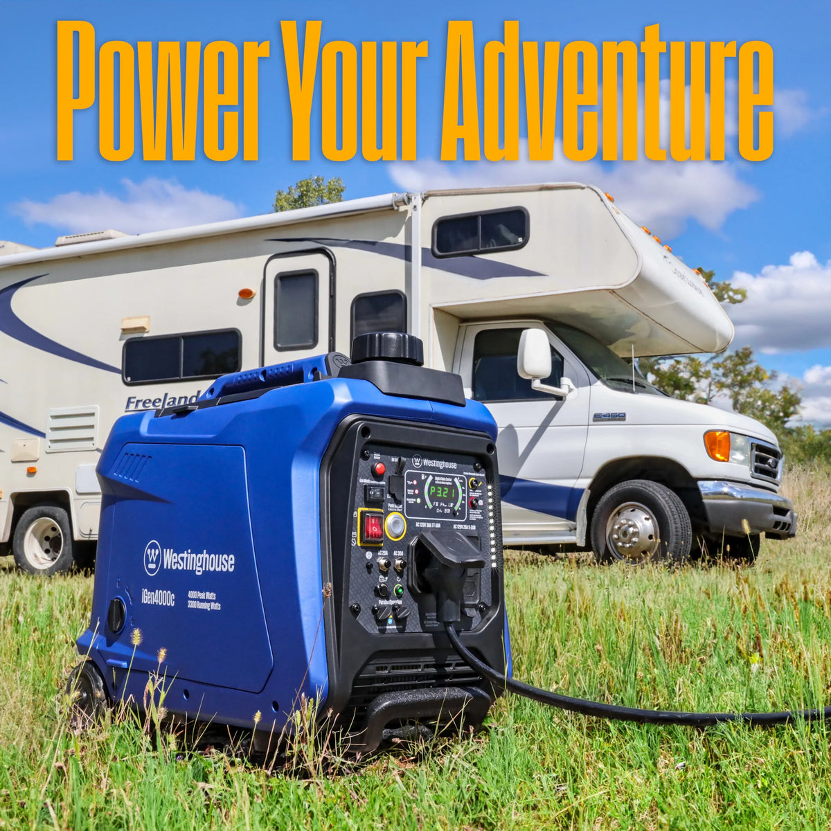 4000 Peak Watt Gas Portable Inverter Generator with Remote Start J4939
