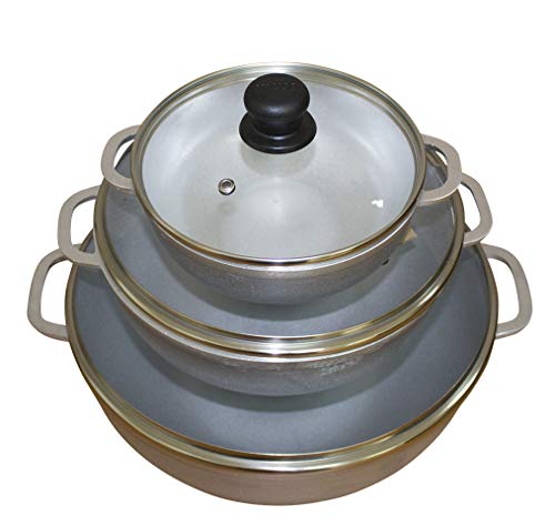 3-Piece Silver Caldero Dutch Oven Set V409613