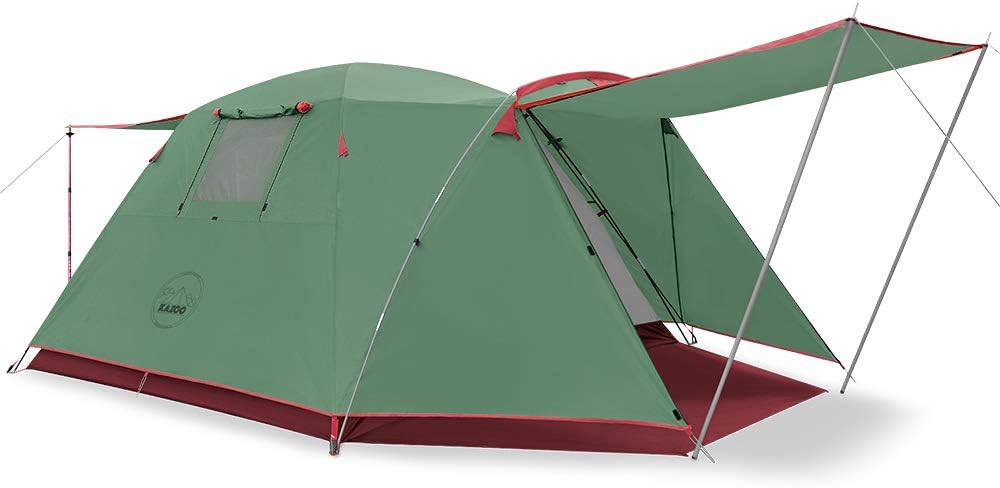 2/4 Person Waterproof Camping Tent with Porch Double Layer G390