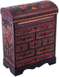 Wood and Leather Jewelry Box H8958