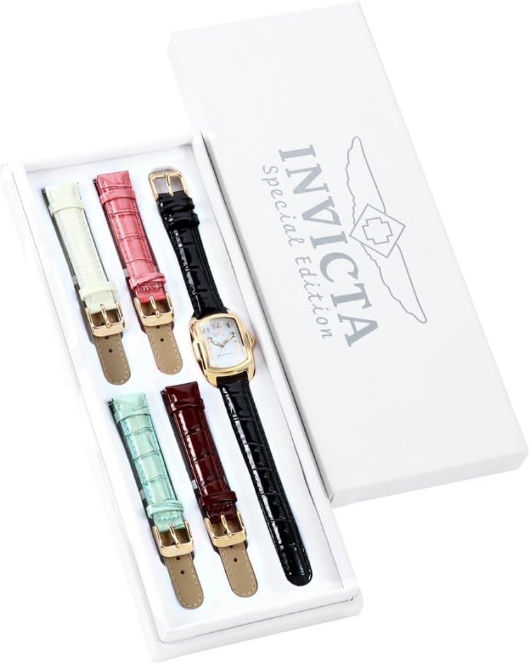 White Mother-Of-Pearl Dial Black Patent Leather Watch C491