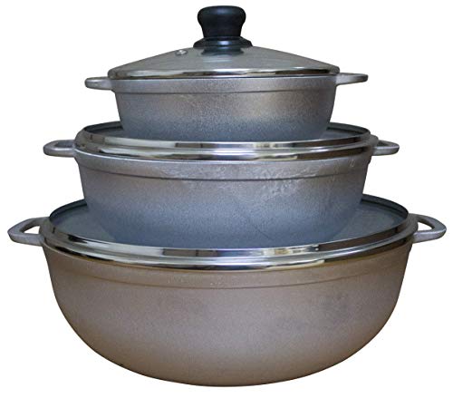 3-Piece Silver Caldero Dutch Oven Set V409613