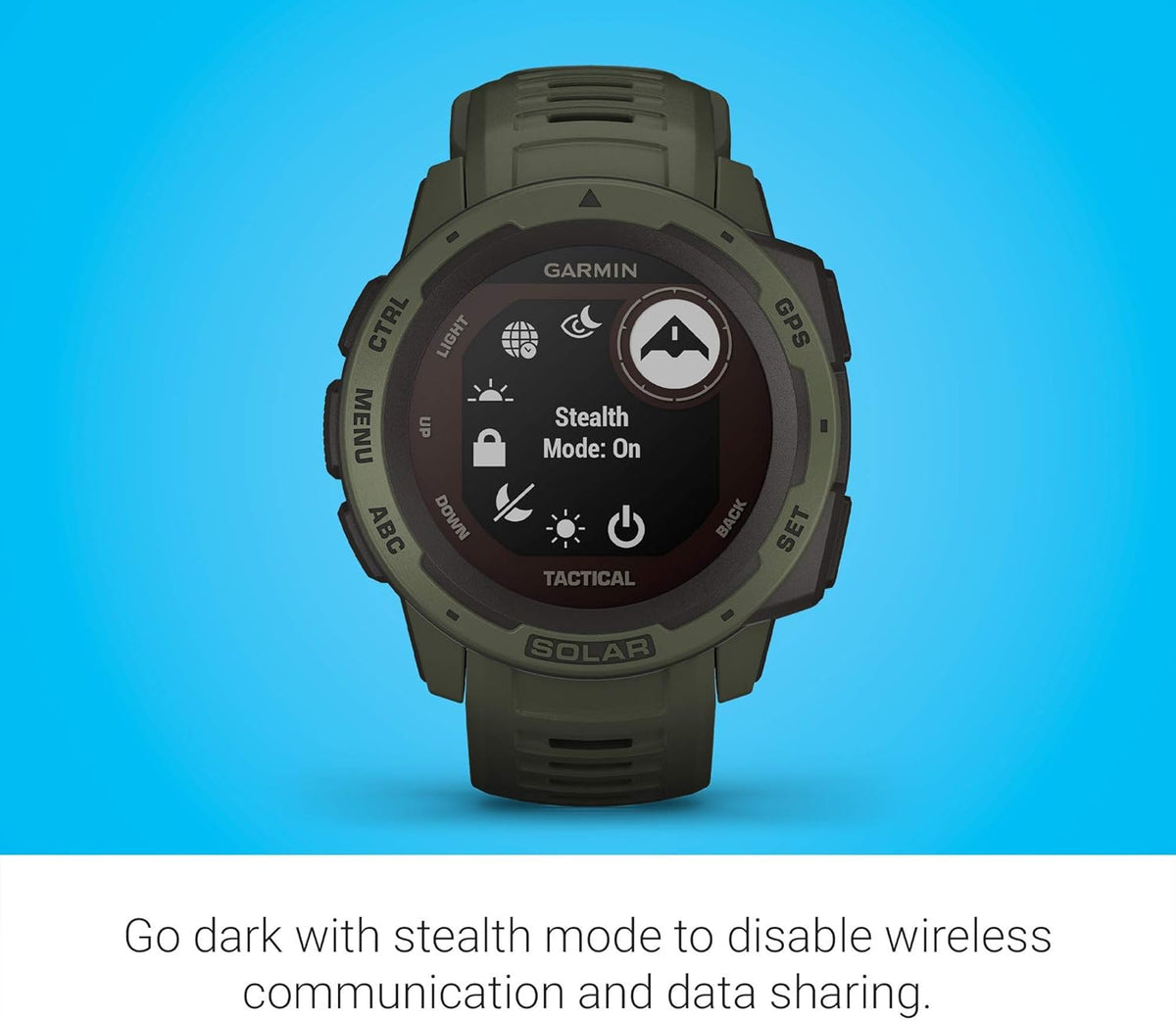 Moss Green Solar-Powered Rugged Outdoor Smartwatch U9922