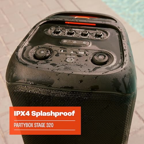 Portable Party Speaker with Telescopic Handle & Wheels (Black) A152503