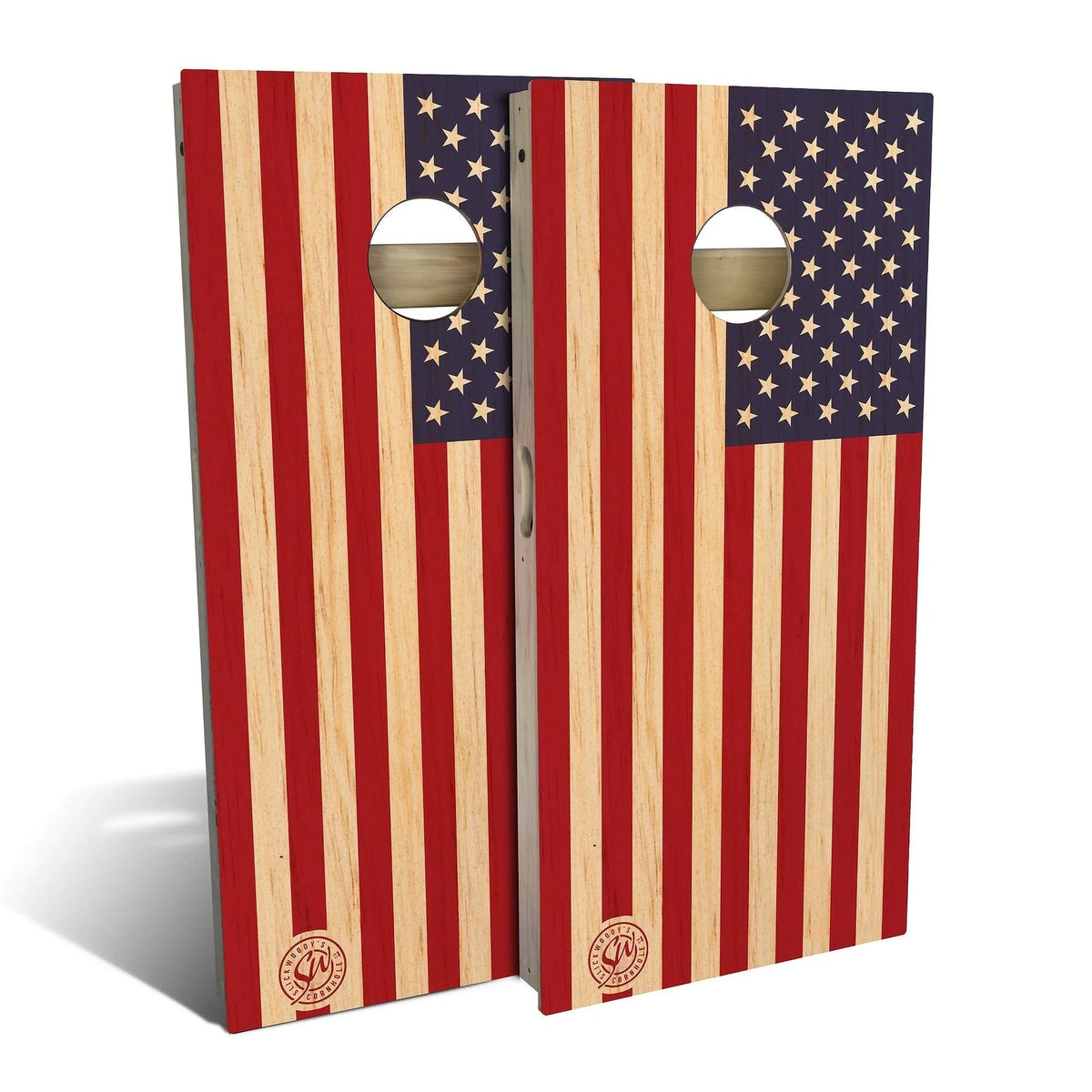Wood American Flag Cornhole Board Set 2x3 Boards N595