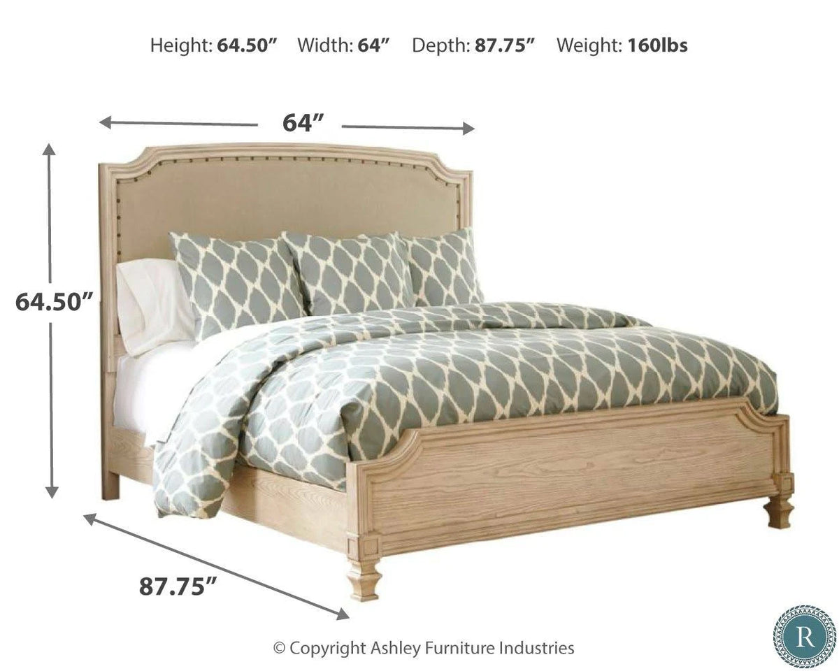Queen Upholstered Panel Bed Z792266