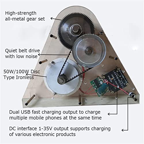 100W Hand Crank and Foot Pedal Power Generator with USB Interface J203306