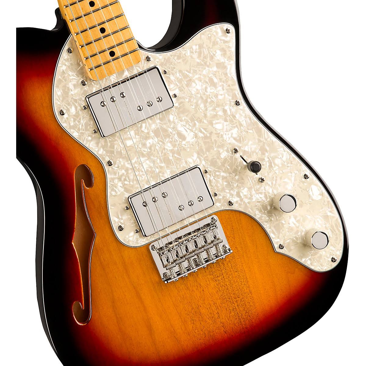 3-Color Sunburst Telecaster Thinline Electric Guitar R4617
