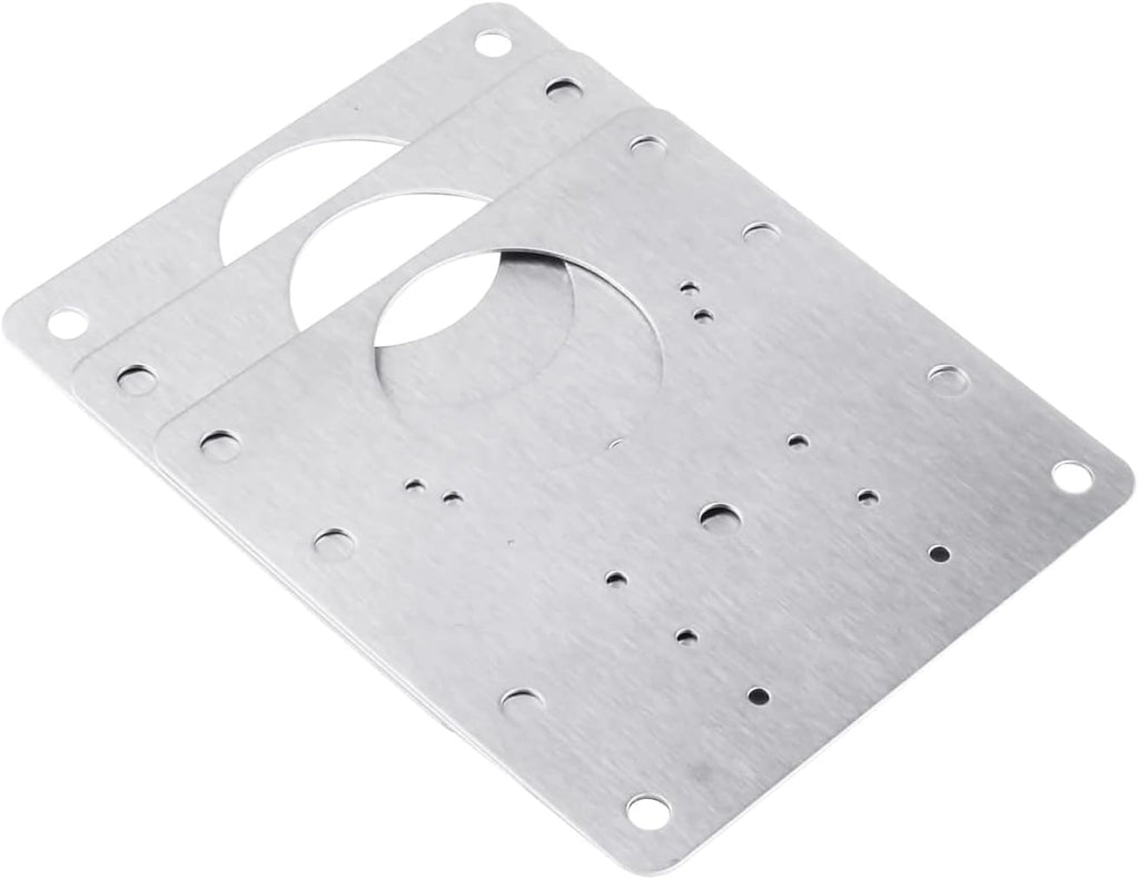 16pack Stainless Steel Cabinet Hinge Repair Plate kit with Mounting Screws U49379