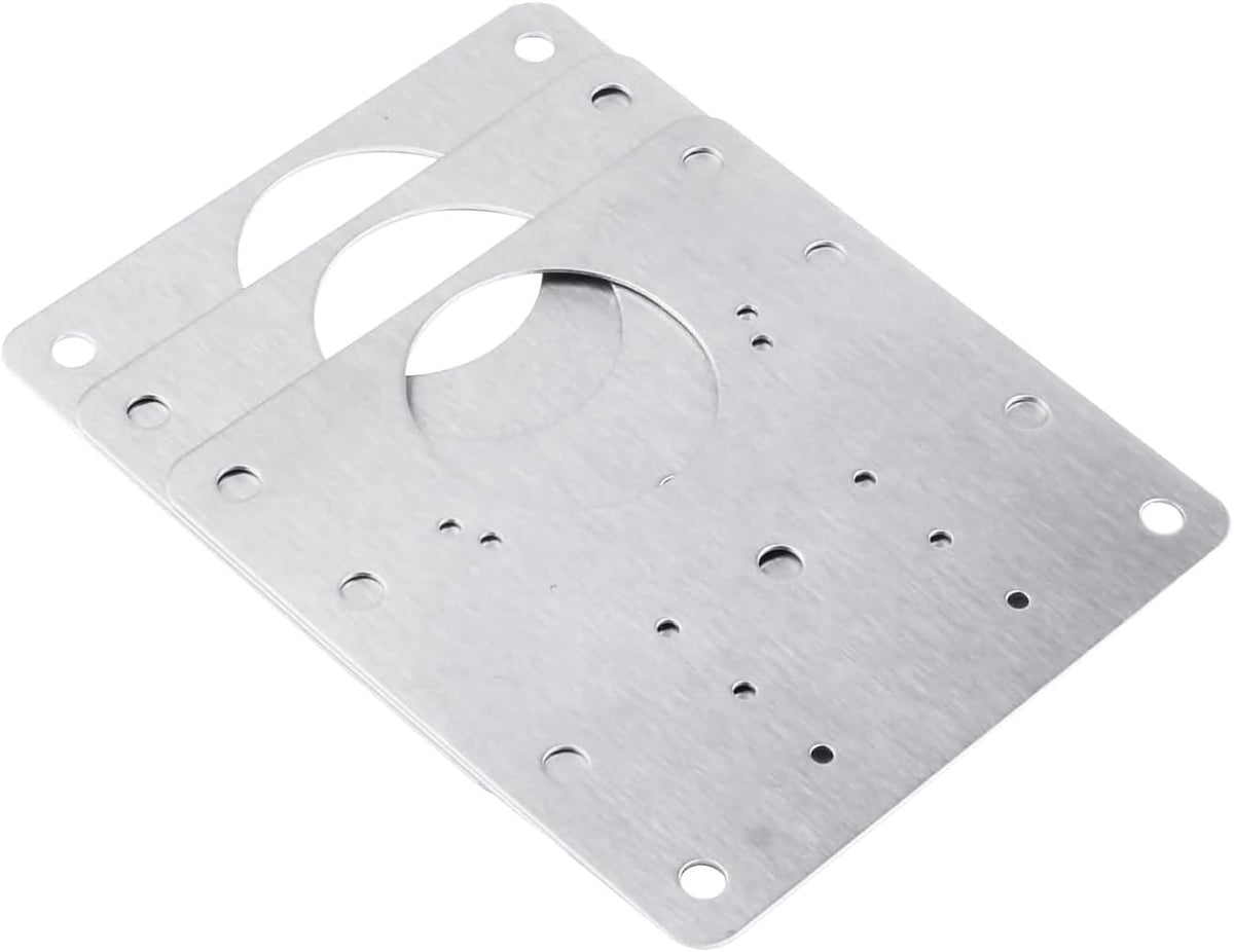 16pack Stainless Steel Cabinet Hinge Repair Plate kit with Mounting Screws U49379
