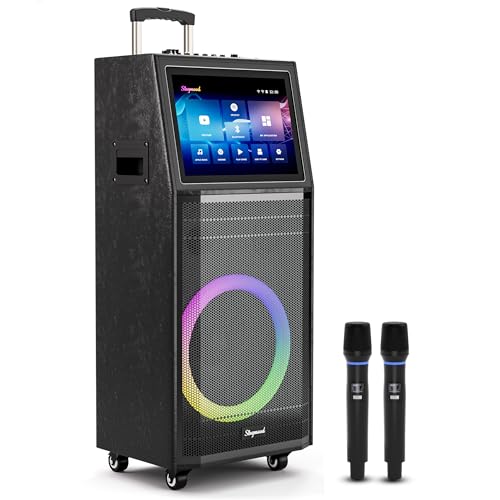 Portable Bluetooth Karaoke Machine with 2 Wireless Microphones Q9575