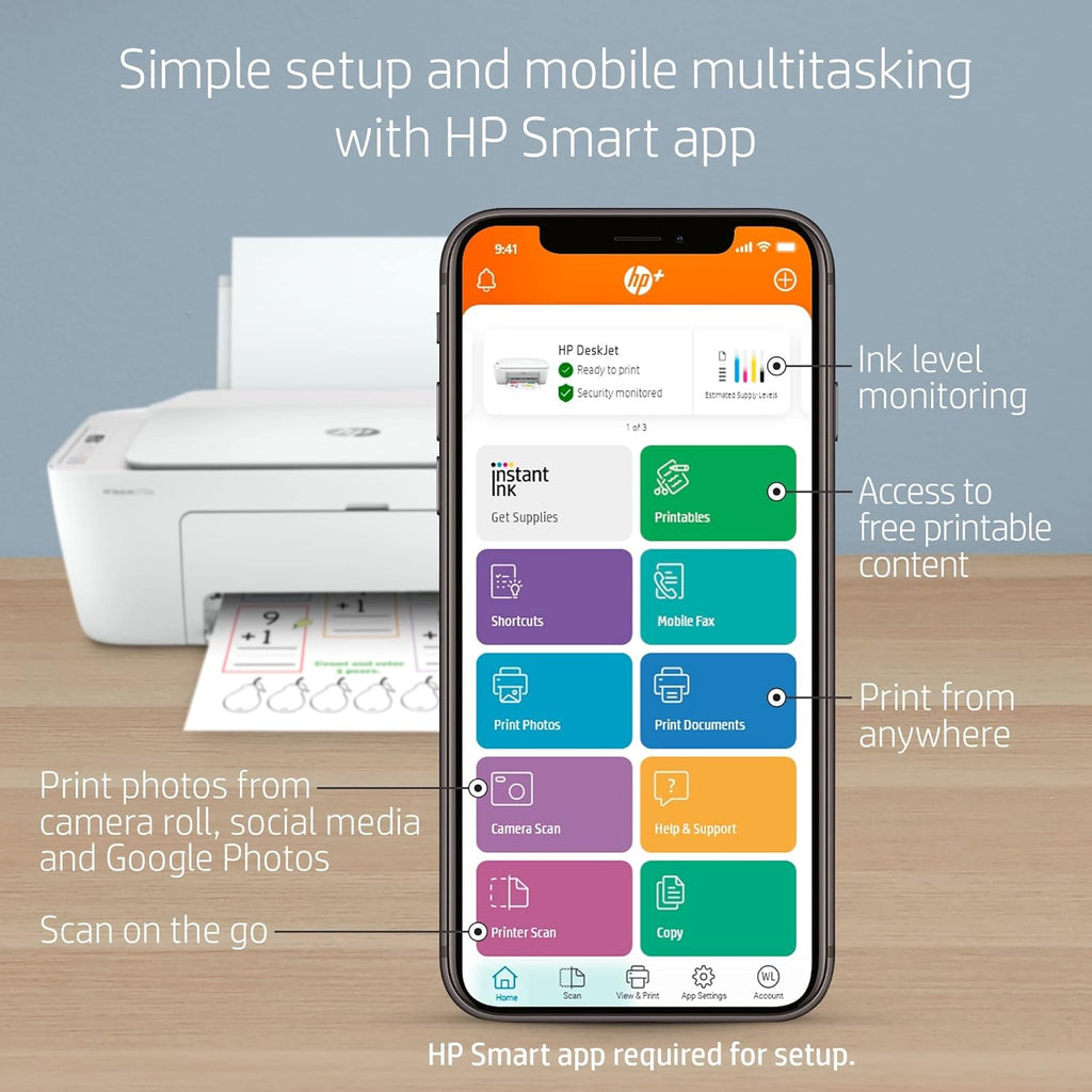 White Wireless All-in-One Color Inkjet Printer E33105