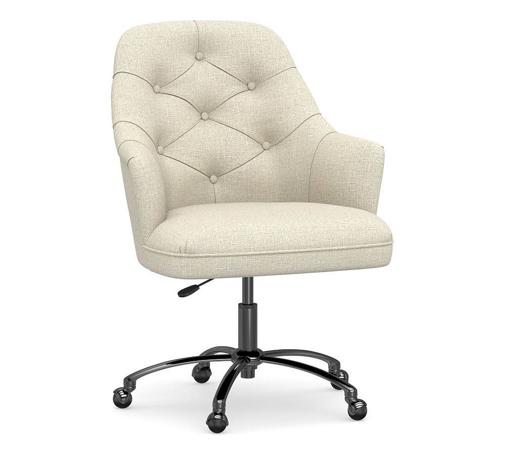 Brushed Nickel Base Swivel Desk Chair K1673