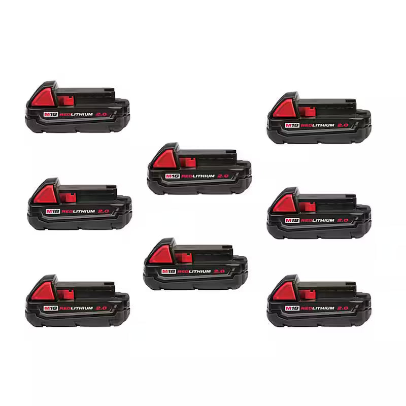 18-Volt Lithium-Ion Compact Battery Pack 2.0Ah 8-Pack E3393
