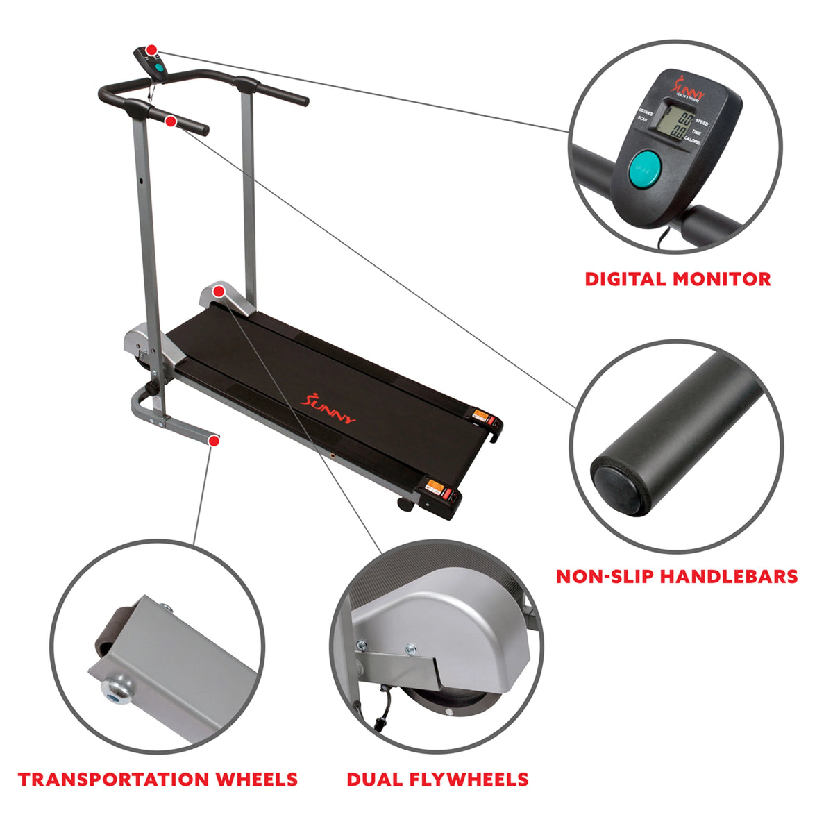Manual Treadmill Compact Foldable Exercise Machine Z20560