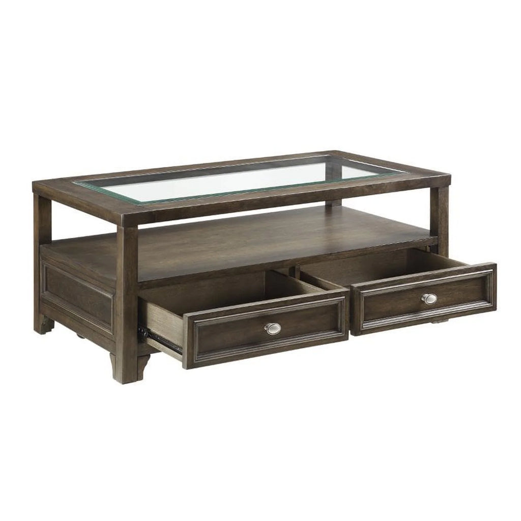 Auburn Wood 2 Drawer Coffee Table M6546