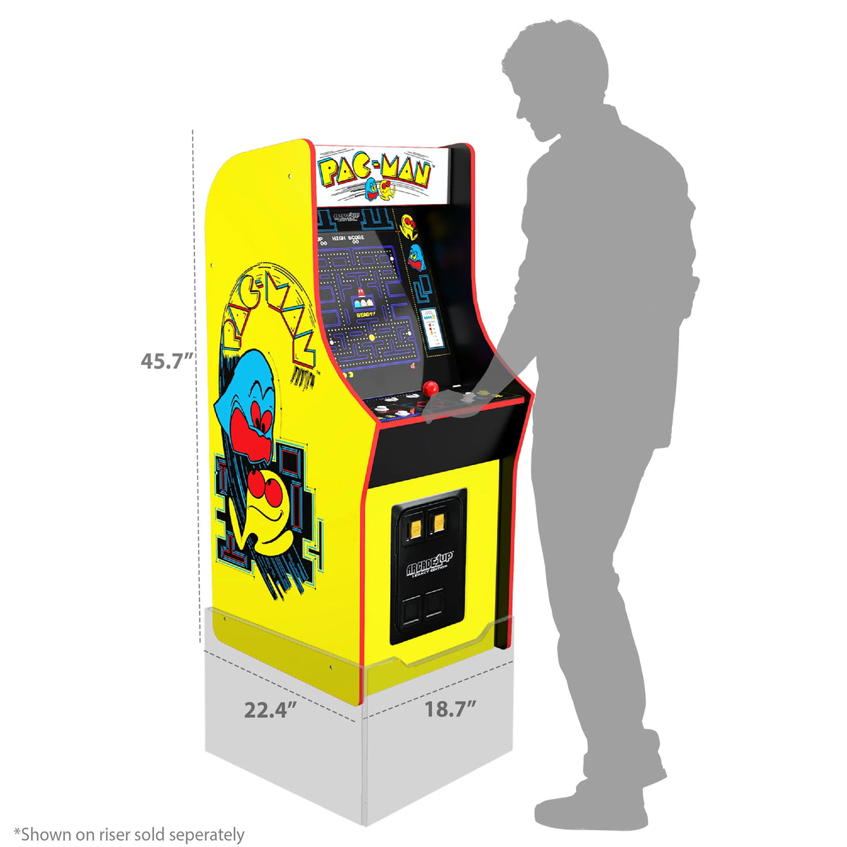 4 Feet Tall Stand-Up Arcade Game with 14 Classic Games and 17-Inch Screen F7195