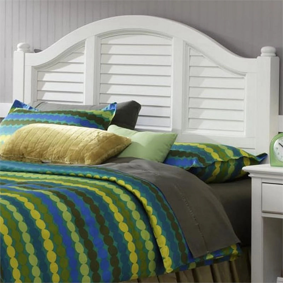 Wood Queen Headboard in Off White Z1320