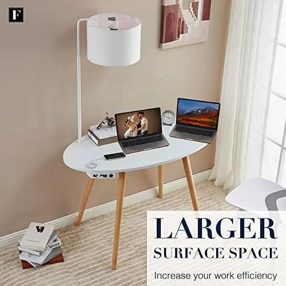 39" Mid Century Desk with USB Charging Station C399